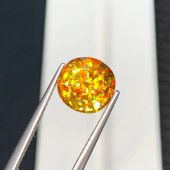 Full Fire Sphene Ring Stone, Yellow Sphene Gemstone For Jewelry Making - 7