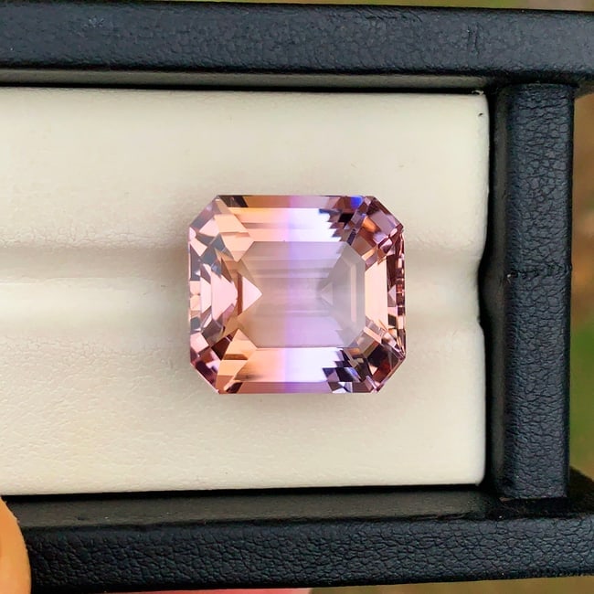 Ametrine Gemstone For Jewelry, Emerald Cut Ametrine Loose Stone - 2
