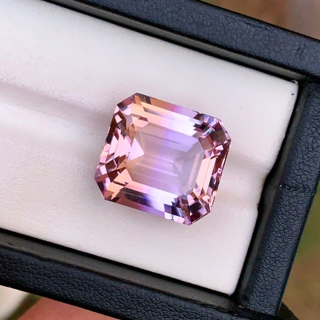 Ametrine Gemstone For Jewelry, Emerald Cut Ametrine Loose Stone - 4
