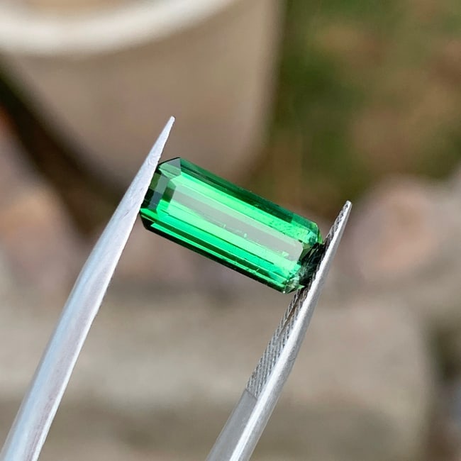 Bluish Green Tourmaline Loose Gemstone Ring, Natural Tourmaline Gemstone - 4