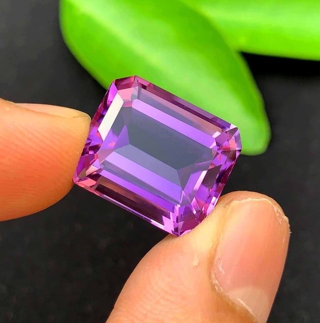 Emerald Cut Amethyst Gemstone: 17.75 Carats, February Birthstone - 2