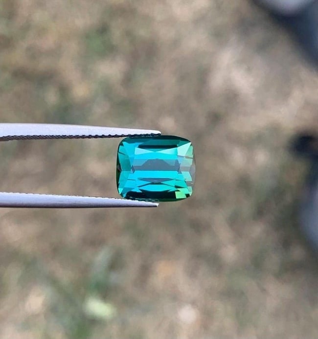 Natural Blue Green Tourmaline Gemstone From Afghanistan - 5 Carat - 7