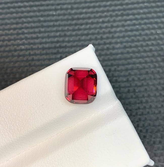 5.192 Carat Cherry Red Garnet Cushion Cut Loose Gemstone From Tanzania - 4