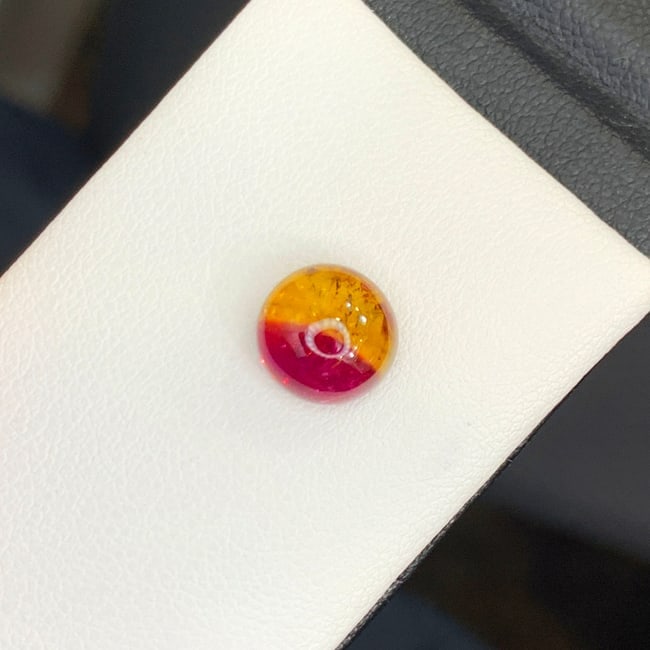 Bi Color Tourmaline Gemstone, Watermelon Tourmaline Ring Stone - 2