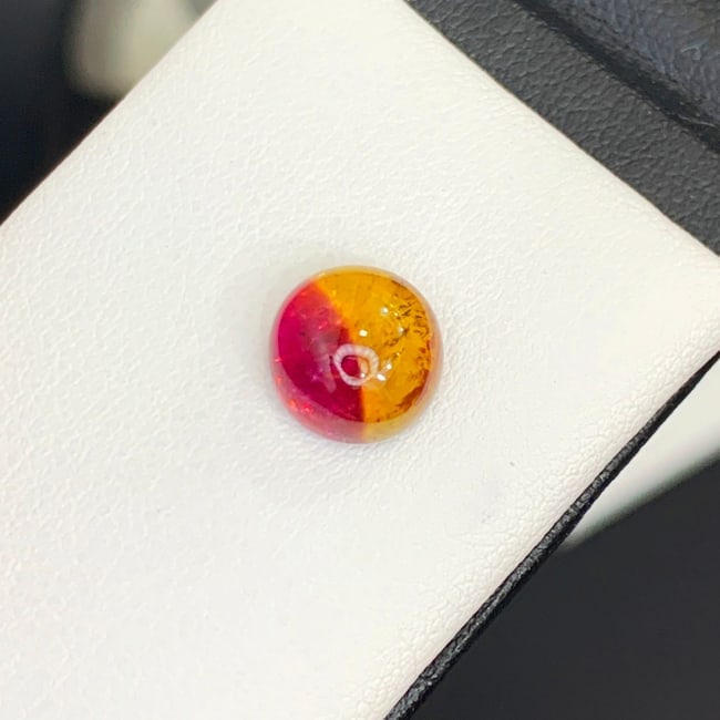 Bi Color Tourmaline Gemstone, Watermelon Tourmaline Ring Stone - 3
