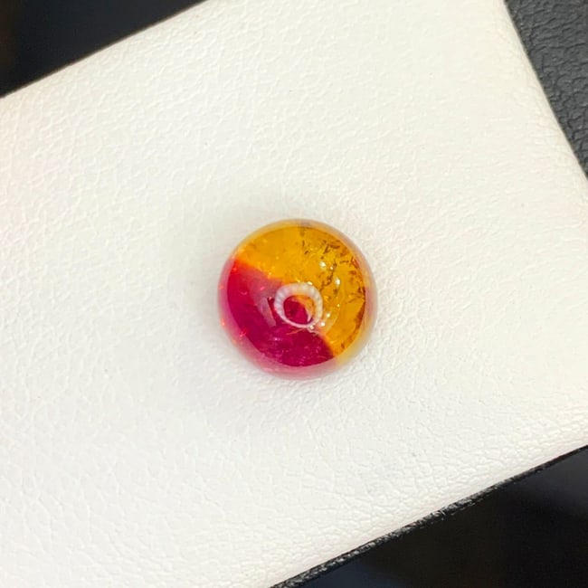 Bi Color Tourmaline Gemstone, Watermelon Tourmaline Ring Stone - 5