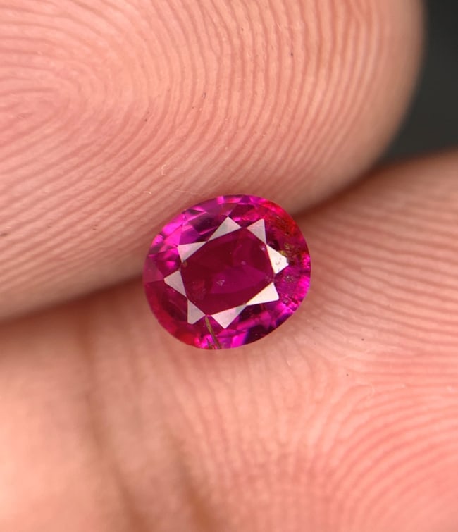 0.75 Carat Natural Sparkling Pinkish Red Ruby Gemstone From Mozambique - 6
