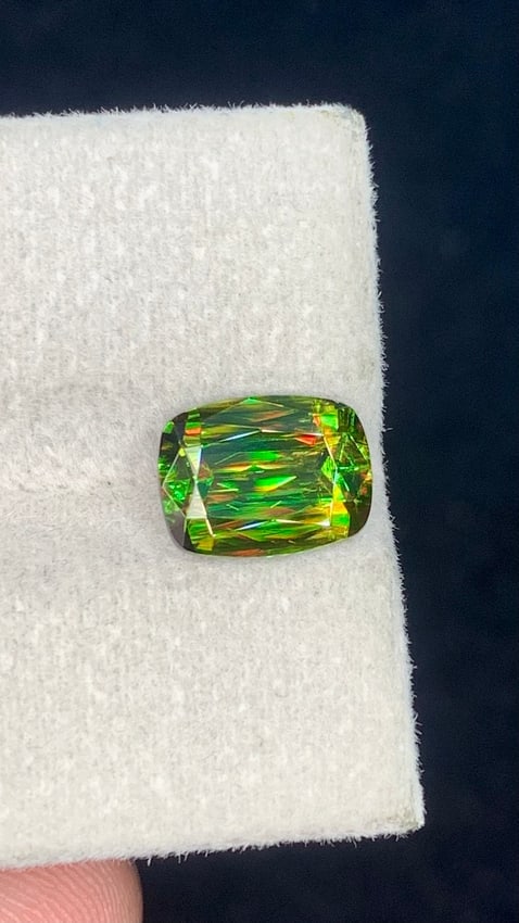 2.45 Carats Natural Chrome Green Sphene From Skrdu - 4
