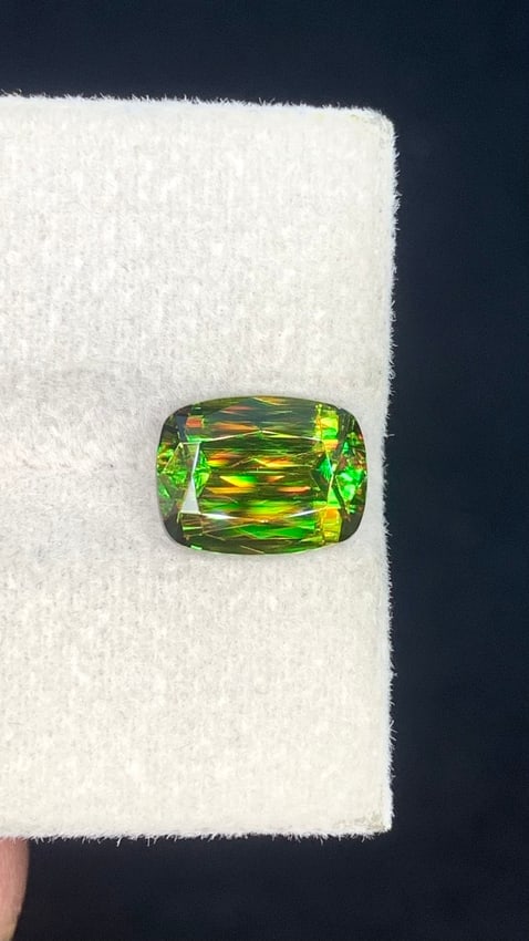 2.45 Carats Natural Chrome Green Sphene From Skrdu - 7