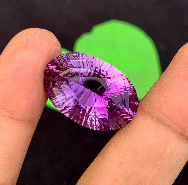 Fancy Cut Amethyst Gemstone: Natural February Birthstone, 35.25 Carats - 4