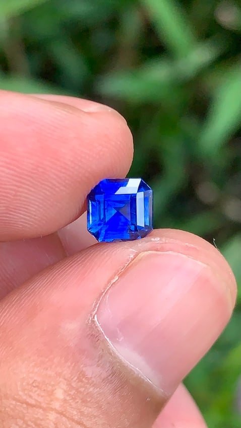 1.63 Carats Asscher Cut Ceylon Sapphire Gemstone: Title: 1.63 Carats Asscher Cut Ceylon Sapphire Gemstone Description: * Origin : Sri Lanka Sapphire Gemstone: Colors, Meanings, Prices & Benefits Sapphire is a corundum gemstonebeloved for many