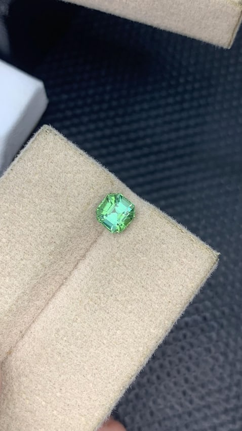 Jewelry Size Mint Green Tourmaline Asscher Cut Gemstone From Afghanistan - 0.790 Carat - 3
