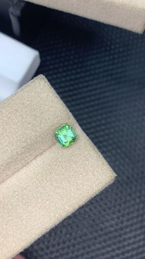 Jewelry Size Mint Green Tourmaline Asscher Cut Gemstone From Afghanistan - 0.790 Carat - 4