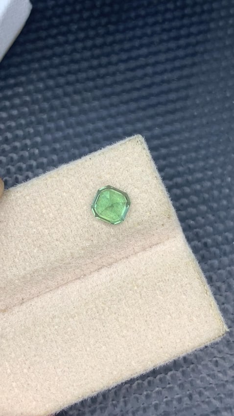 Jewelry Size Mint Green Tourmaline Asscher Cut Gemstone From Afghanistan - 0.790 Carat - 5