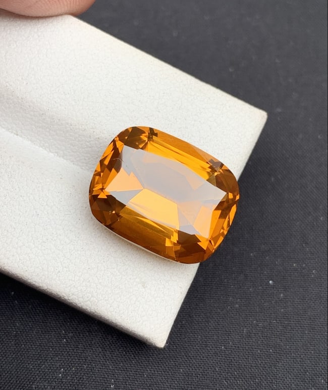 16.00 Carats Natural Maderia Citrine Gemstone Step Cushion Cut - 5