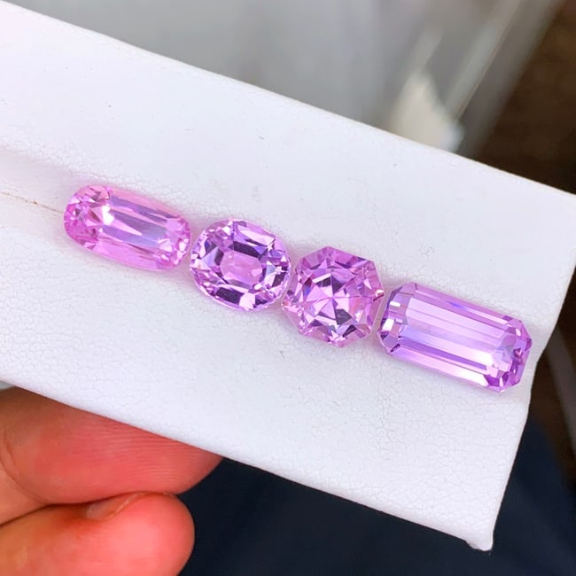 Lilac Pink Kunzite Gemstones Lott, Natural Kunzite Stones For Jewelry - 2