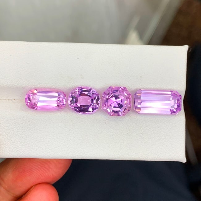 Lilac Pink Kunzite Gemstones Lott, Natural Kunzite Stones For Jewelry - 5