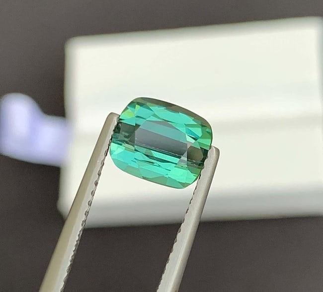 Blue Green Tourmaline Gemstone: Natural October Birthstone, Africa (2.36 CT) - 4