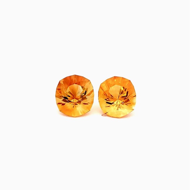 12.790 Carats Natural Madeira Citrine Gemstone Pair - 2