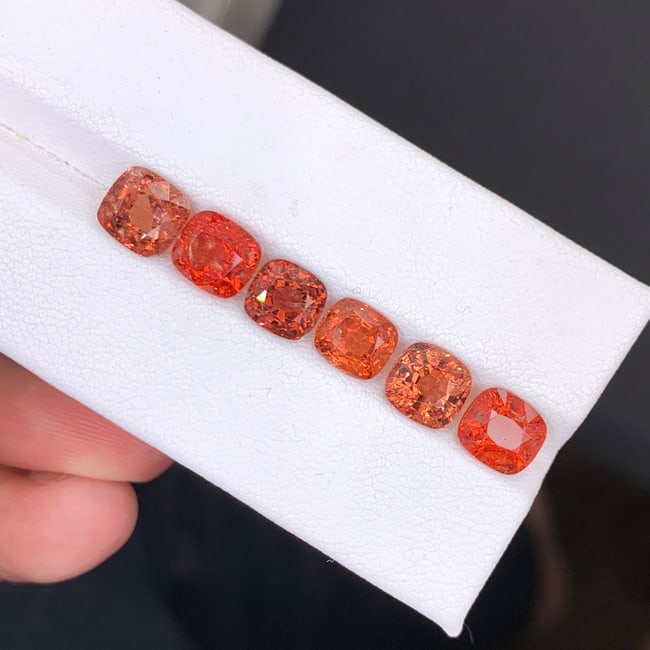 Orange Spinel Gemstones Set, Natural Spinel Stones Lott - 2