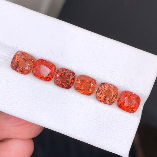 Orange Spinel Gemstones Set, Natural Spinel Stones Lott - 3