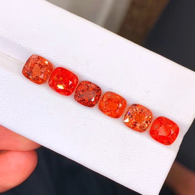 Orange Spinel Gemstones Set, Natural Spinel Stones Lott - 4