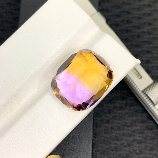 Natural Ametrine Gemstone, Bi Color Ametrine Loose Stone For Jewelry Making - 2