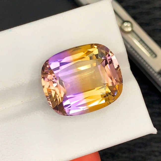 Natural Ametrine Gemstone, Bi Color Ametrine Loose Stone For Jewelry Making - 3