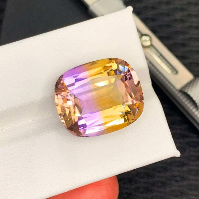 Natural Ametrine Gemstone, Bi Color Ametrine Loose Stone For Jewelry Making - 4