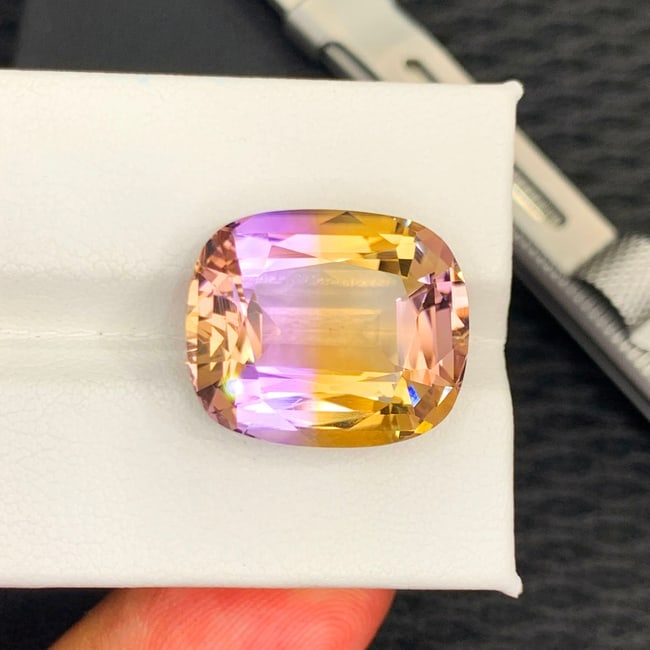 Natural Ametrine Gemstone, Bi Color Ametrine Loose Stone For Jewelry Making - 5
