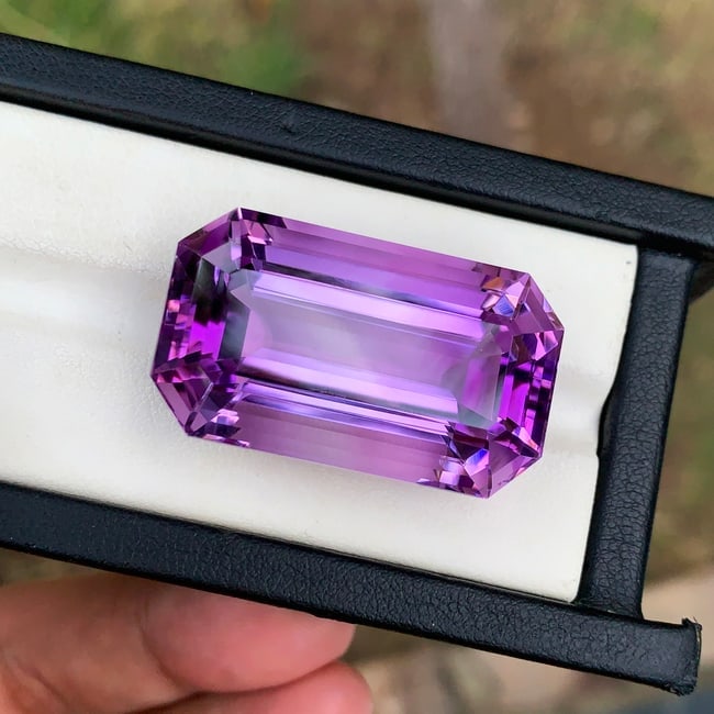 Purple Amethyst Jewelry Gemstone, Emerald Cut Amethyst Loose Gemstone - 2