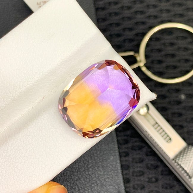 Natural Ametrine Gemstone, Bi Color Ametrine Stone For Jewelry Making - 2