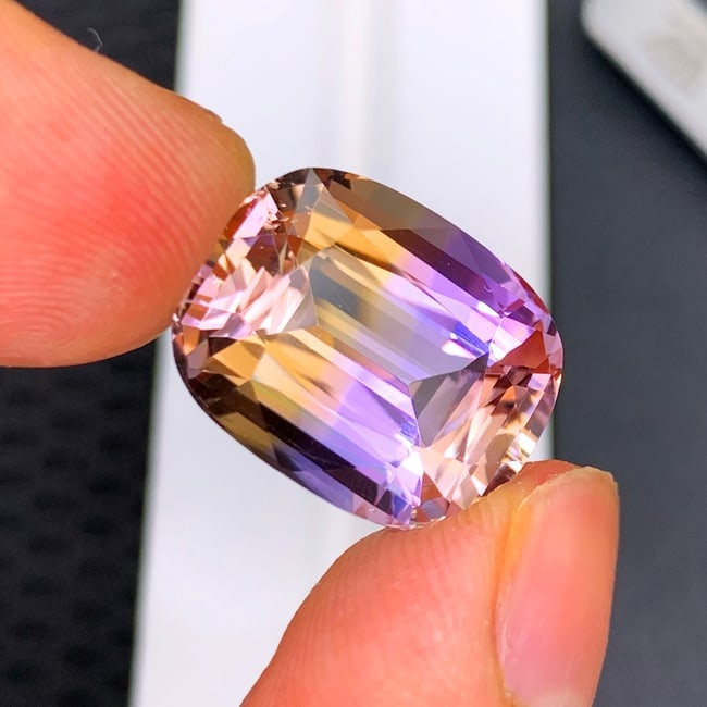 Natural Ametrine Gemstone, Bi Color Ametrine Stone For Jewelry Making - 3