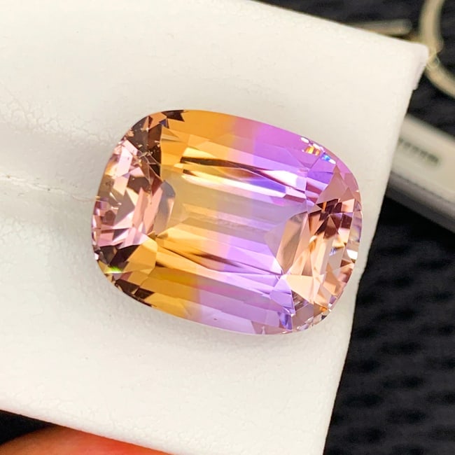 Natural Ametrine Gemstone, Bi Color Ametrine Stone For Jewelry Making - 4