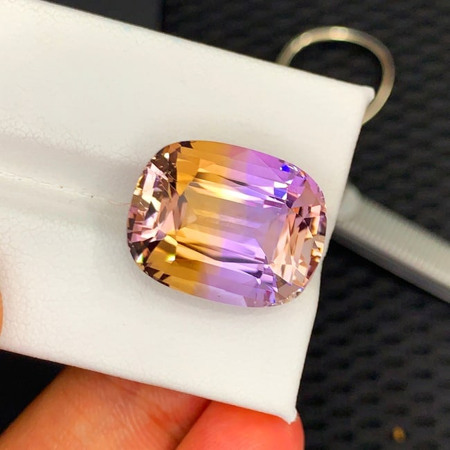 Natural Ametrine Gemstone, Bi Color Ametrine Stone For Jewelry Making - 5