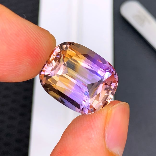 Natural Ametrine Gemstone, Bi Color Ametrine Stone For Jewelry Making - 6