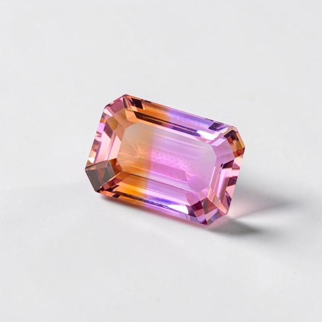 Emerald Cut Ametrine Gemstone For Jewelry, Bi Color Ametrine Stone: Title: Emerald Cut Ametrine Gemstone For Jewelry, Bi Color Ametrine Stone Description: Emerald Cut Ametrine Gemstone For Jewelry, Bi Color Ametrine Stone Weight (CT) : 28.85 Measurements(MM) : 21 x 15