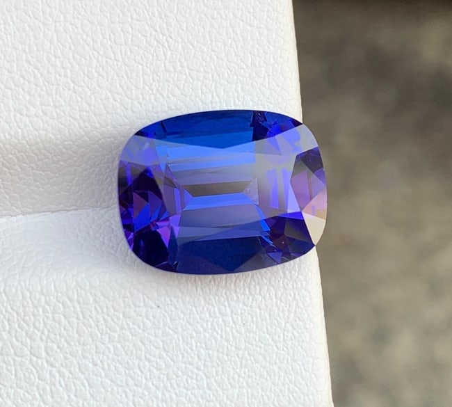 Natural AAA Tanzanite Loose Gemstone: 10.57 Carat Cushion Shape For Making Jewelry - 2