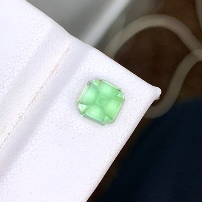 Sea Foam Green Tourmaline Ring Stone, Natural Tourmaline Gemstone - 3