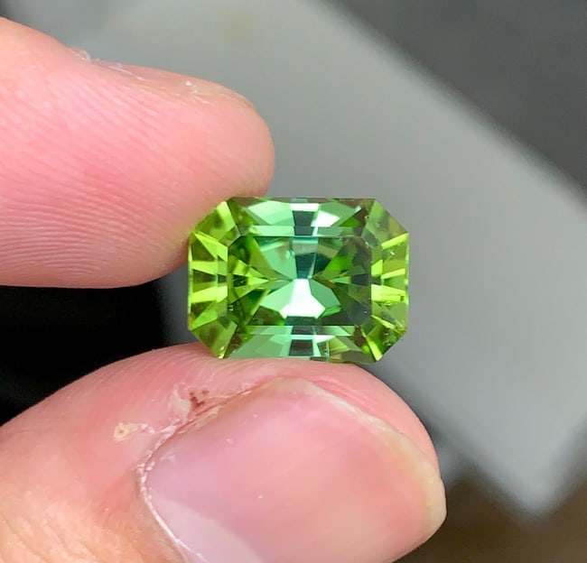 6.50 Carat Natural Mint Green Radian Cut Jaba Tourmaline Loose Gemstone - 5