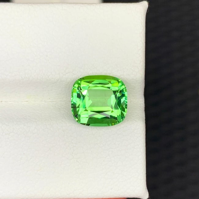 Apple Green Tourmaline Ring Stone, Natural Tourmaline Gemstone For Jewelry - 3