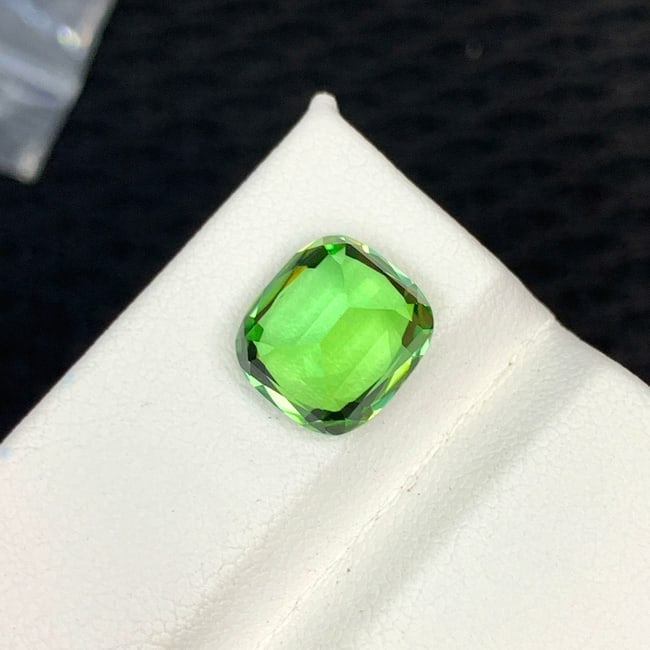 Apple Green Tourmaline Ring Stone, Natural Tourmaline Gemstone For Jewelry - 4