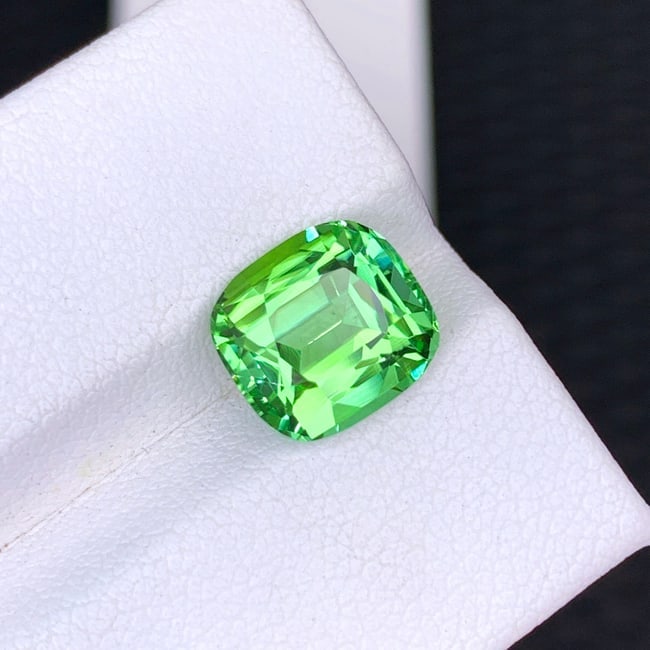 Apple Green Tourmaline Ring Stone, Natural Tourmaline Gemstone For Jewelry - 5