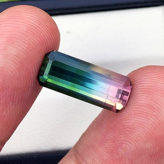 Tri Color Tourmaline Gemstone, Tourmaline Ring Stone, Natural Tourmaline - 4