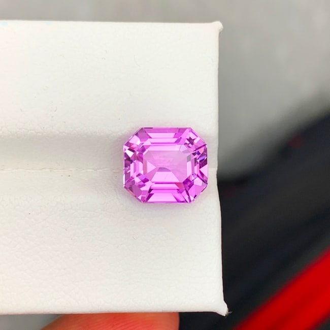 Lilac Pink Kunzite Ring Stone, Natural Kunzite Gemstone For Jewelry Making - 6