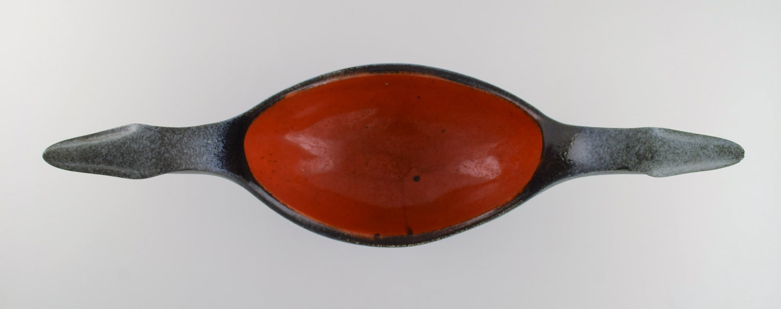 Maxime Fillon (1920-2003), France. Giant bowl in glazed stoneware. Beautiful glaze in gray and red - 7