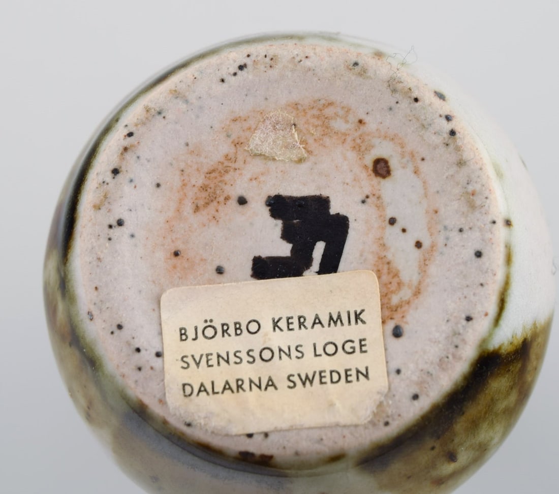 Swedish ceramicist. Unique vase in glazed stoneware. 1980s. - 7