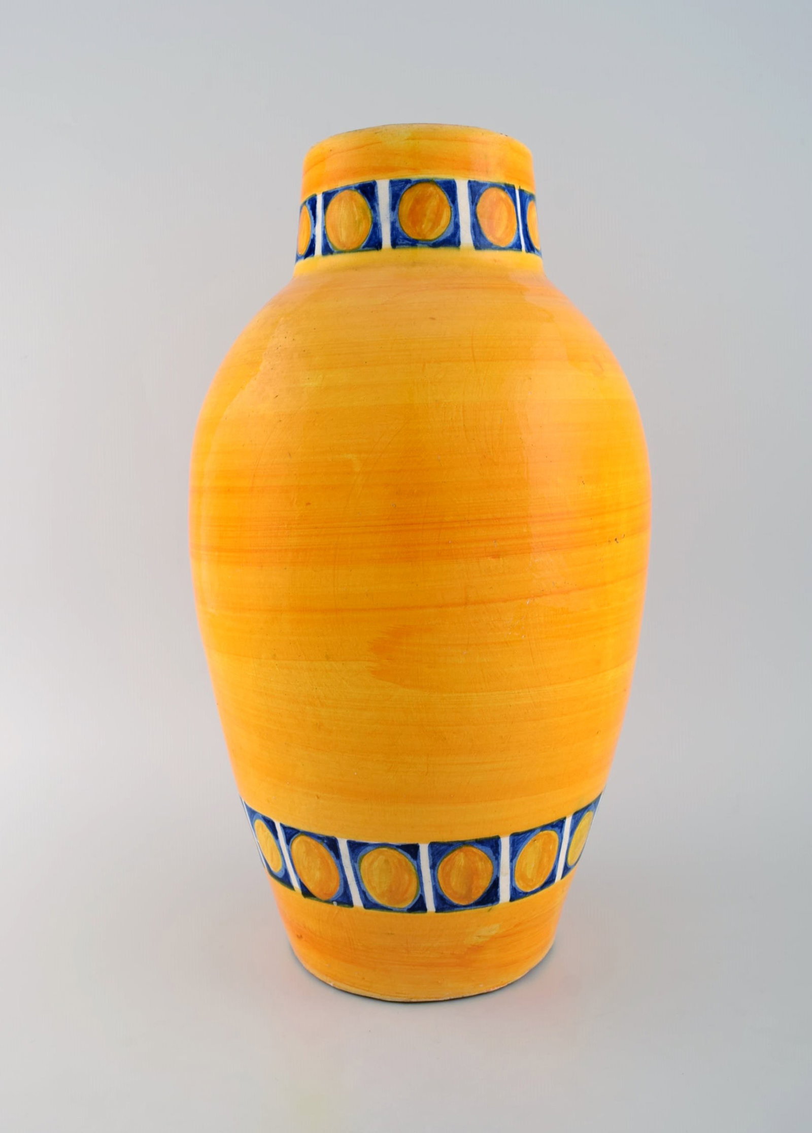 Poterie Serghini, Morocco. Large unique vase in hand-painted glazed stoneware. Beautiful glaze in - 2
