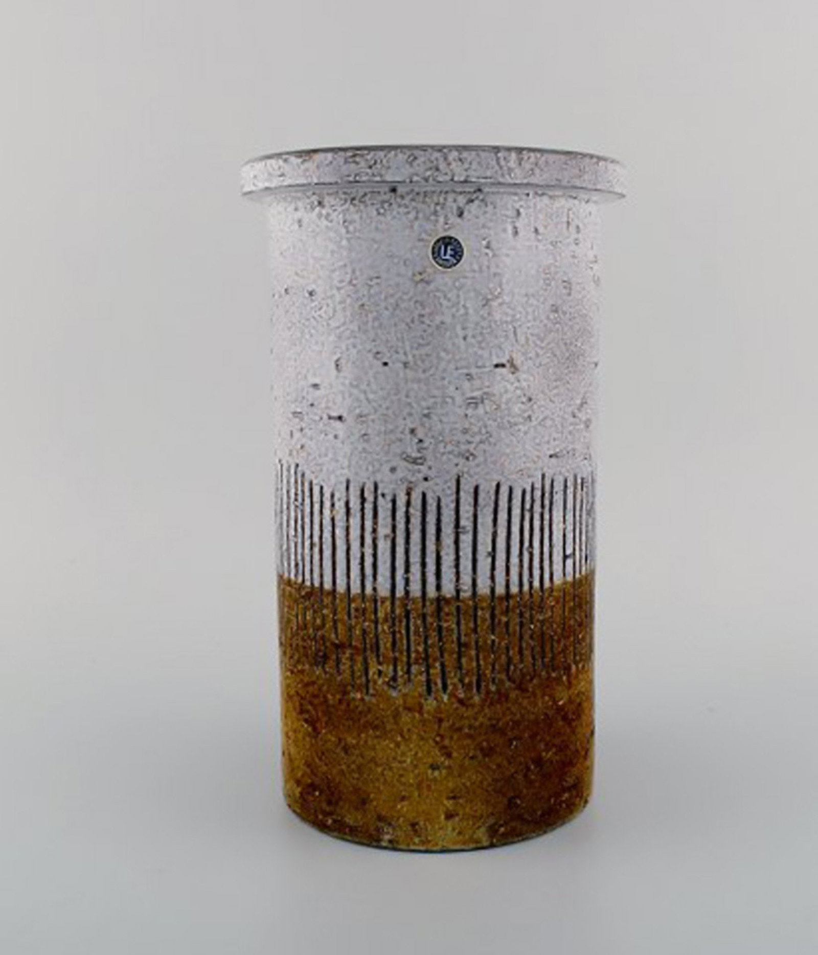 Mari Simmulson (1911-2000) for Upsala-Ekeby. Cylindrical vase in glazed ceramics. Mid-20th century. - 3