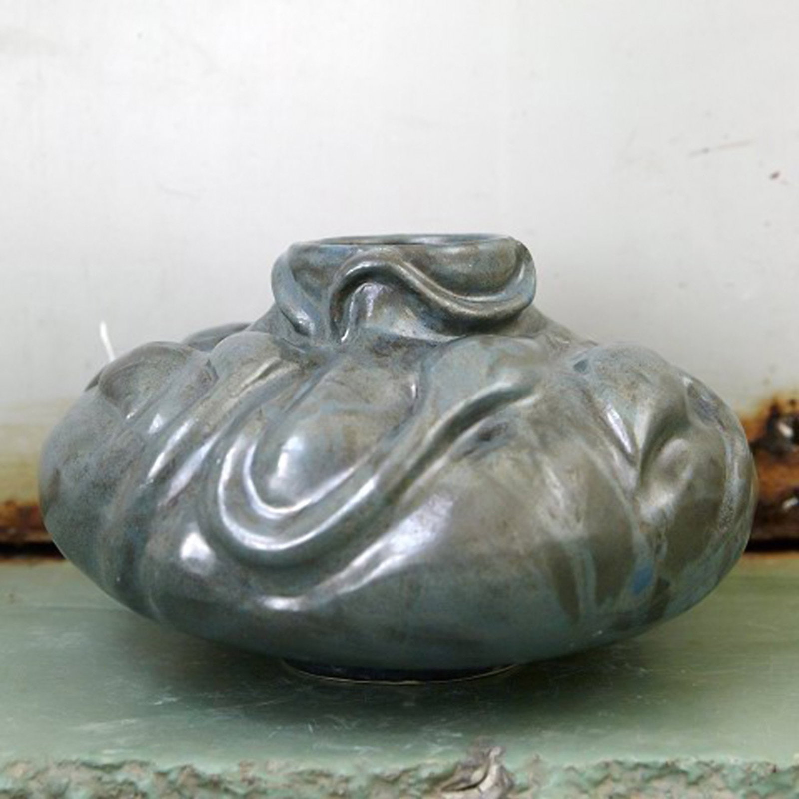 Christina Muff, Danish contemporary ceramicist (b. 1971). Sculptural one of a kind vase made from - 4